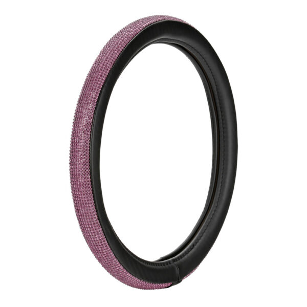 ALL IN POINT ΚΑΛΥΜΜΑ ΤΙΜΟΝΙΟΥ DIAMONDS PINK (S) 35/37cm ΣΥΝΘΕΤΙΚΟ ΔΕΡΜΑ SKEENTEX ΜΑΥΡΟ/POZ LAMPA - 1 ΤΕΜ. - AIN-183292 iluma.GR