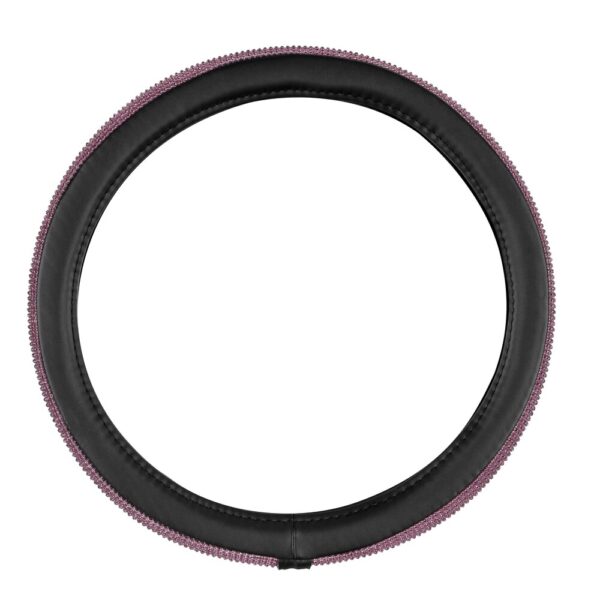 ΚΑΛΥΜΜΑ ΤΙΜΟΝΙΟΥ DIAMONDS PINK (Μ) 37/39cm ΣΥΝΘΕΤΙΚΟ ΔΕΡΜΑ SKEENTEX ΜΑΥΡΟ/POZ LAMPA - 1 ΤΕΜ. - Image 2