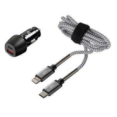 ALL IN POINT ΦΟΡΤΙΣΤΗΣ ΑΝΑΠΤΗΡΑ ΜΕ 2 USB ΚΑΙ ΚΑΛΩΔΙΟ ΦΟΡΤΙΣΗΣΚΑΙΣΥΓΧΡΟΝΙΣΜΟΥ 100cm APPLE LIGHTING KIT PRO 18W 12/24V - AIN-165450 LEFKELIS.GR