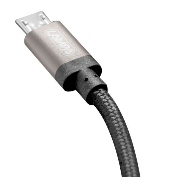 ΚΑΛΩΔΙΟ ΦΟΡΤΙΣΗΣ ΚΑΙ ΣΥΓΧΡΟΝΙΣΜΟΥ MICRO USB SUPER RESISTANT 100cm ΜΑΥΡΟ - Image 2