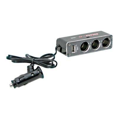 ALL IN POINT ΑΝΤΑΠΤΟΡΑΣ ΑΝΑΠΤΗΡΑ 3 ΘΕΣΕΩΝ 12/24V- 5A ΜΕ USB 5V ΚΑΙ LED DUAL-POWER ΜΕ ΚΑΛΩΔΙΟ 90 cm (ΠΟΛΥΠΡΙΖΟ) - AIN-70111 LEFKELIS.GR