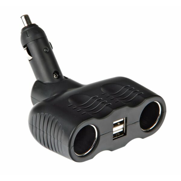 ALL IN POINT ΑΝΤΑΠΤΟΡΑΣ ΑΝΑΠΤΗΡΑ 2 ΦΙΣ ΑΝΑΠΤΗΡΑ+2 USB 12/24V DUO-4 - AIN-167593 iluma.GR