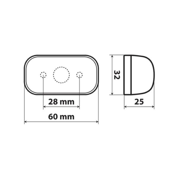 ΦΩΣ ΟΓΚΟΥ 10-30V ΜΕ 4 LED ΠΟΡΤΟΚΑΛΙ 60x32x25mm 1ΤΕΜ. - Image 2