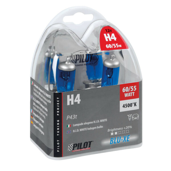 ALL IN POINT H4 12V 60/55W BLU-XE 4.500K +20% ΚΟΥΤΙ 2ΤΕΜ. - AIN-6157 iluma.GR