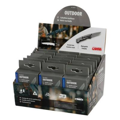 ALL IN POINT ΣΟΥΓΙΑΣ / ΜΑΧΑΙΡΙ ΤΣΕΠΗΣ / ΠΟΛΥΕΡΓΑΛΕΙΟ OUTDOOR INOX ΜΕ ΚΛΙΠ ΓΙΑ ΖΩΝΗ 18x15x23cm ΣΕ ΣΤΑΝΤ LAMPA - 18 ΤΕΜ. - AIN-184840 LEFKELIS.GR