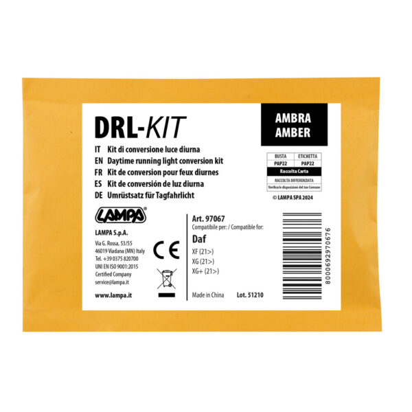 ΚΙΤ ΜΕΤΑΤΡΟΠΗΣ ΦΩΤΩΝ ΗΜΕΡΑΣ ΣΕ ΠΟΡΤΟΚΑΛΙ DRL-KIT HOLLAND STYLE ΓΙΑ DAF XF/XG/XG+ 06/2021+ LAMPA - 1 Κιτ. - Image 2