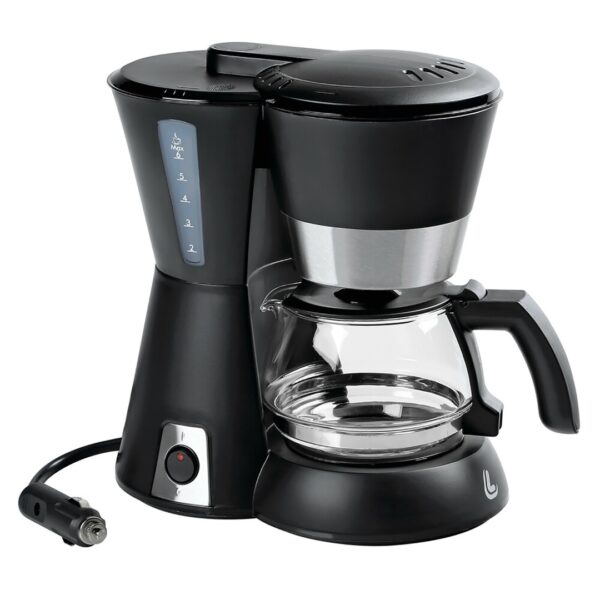 ΚΑΦΕΤΙΕΡΑ ΦΙΛΤΡΟΥ ΓΙΑ ΓΑΛΛΙΚΟ ΚΑΦΕ ARABICA 24V 300W 95CM ΜΕ ΔΟΣΟΜΕΤΡΗΤΗ 4/6 ΚΟΥΠΕΣ 0.65LT ΜΑΥΡΗ/INOX - Image 2