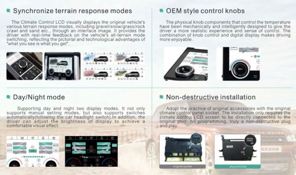 DIQ FZ 5022 TOUCHSCREEN CLIMATE CONTROL PANEL (WITHOUT CD) for RANGE ROVER SPORT L494 mod. 2013-2017 - Image 6