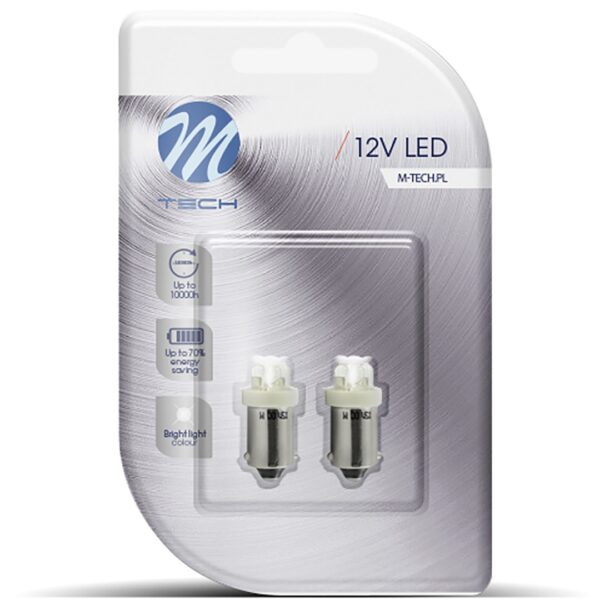 96W BA9s (ΜΙΝΙΟΝ) LED 4xLED 3mm ΛΕΥΚΟ BLISTER 2ΤΕΜ. M-TECH - AIN-159880 LEFKELIS.GR