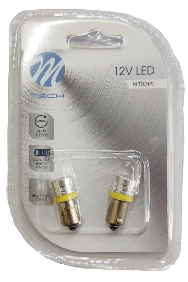 ALL IN POINT T4W 12V 1W BA9s (ΜΙΝΙΟΝ) LED 1xHP ΚΙΤΡΙΝΗ BLISTER M-TECH -2ΤΕΜ. - AIN-169787 LEFKELIS.GR