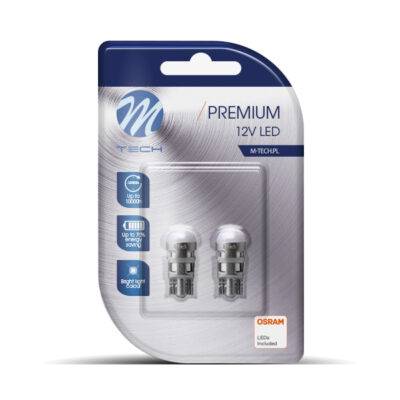 ALL IN POINT T10 W5W 12V W2.1x9.5d  1xSMD3030 LED ΛΕΥΚΟ CAN-BUS BLISTER 2ΤΕΜ. M-TECH - AIN-152601 LEFKELIS.GR