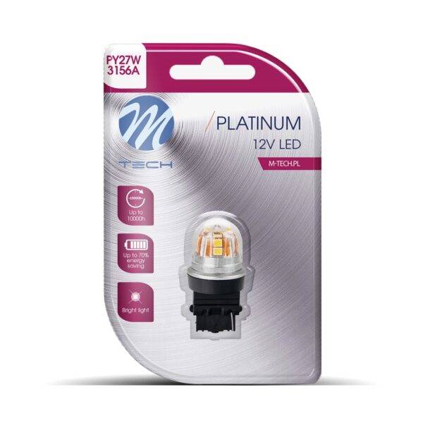 ALL IN POINT PY27W 12/24V W2.5x15d 15x2835SMD LED CAN-BUS ΠΟΡΤΟΚΑΛΙ PLATINIUM M-TECH - 1 ΤΕΜ - AIN-182327 LEFKELIS.GR