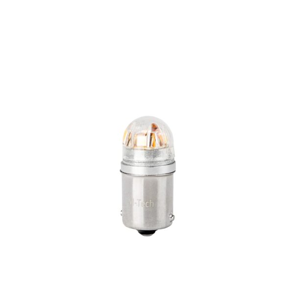 ΛΑΜΠΑΚΙΑ R5W 12/24V BA15s 5x2835SMD LED CAN-BUS ΛΕΥΚΟ (ΜΟΝΟΠΟΛΙΚΟ-ΦΟΥΝΤΟΥΚΙ) PLATINIUM BLISTER M-TECH - 2 ΤΕΜ. - Image 2