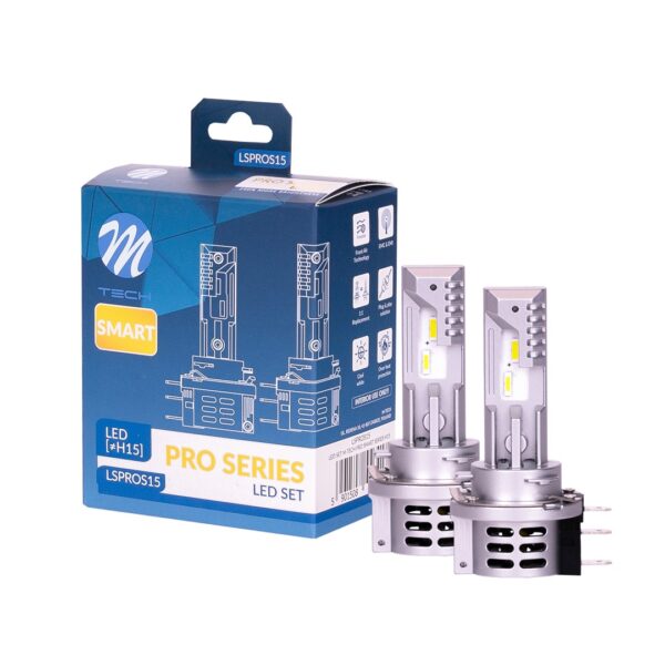 ALL IN POINT ΛΑΜΠΑ LED H15 12V IP65 6.000K 4.600lm LED SET PRO SMART SERIES M-TECH - 2 ΤΕΜ. - AIN-183478 LEFKELIS.GR