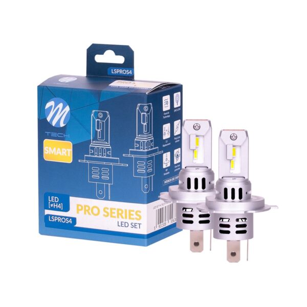 ALL IN POINT ΛΑΜΠΑ LED H4 12V IP65 6.000K 4.600lm LED SET PRO SMART SERIES M-TECH - 2 ΤΕΜ. - AIN-183477 LEFKELIS.GR