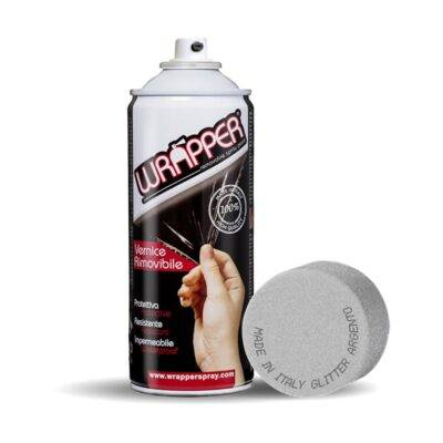 ALL IN POINT ΠΡΟΣΤΑΤΕΥΤΙΚΟ ΦΙΛΜ ΣΕ ΣΠΡΕΙ WRAPPER SPECIAL COLOUR SILVER GLITTER 400 ml (ΑΣΗΜΙ GLITTER) - AIN-160183 LEFKELIS.GR
