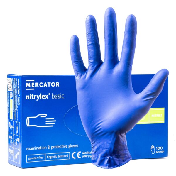 ALL IN POINT ΓΑΝΤΙΑ ΝΙΤΡΙΛΙΟΥ MERCATOR NITRYLEX BASIC ΣΕ ΜΠΛΕ ΧΡΩΜΑ SMALL (S) ΑΜΙΟ - 100 ΤΕΜ. - AIN-181876 LEFKELIS.GR