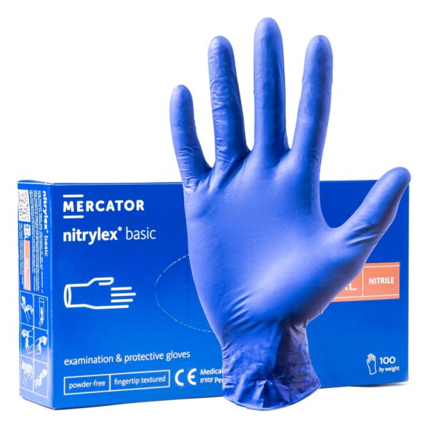 ALL IN POINT ΓΑΝΤΙΑ ΝΙΤΡΙΛΙΟΥ MERCATOR NITRYLEX BASIC ΣΕ ΜΠΛΕ ΧΡΩΜΑ X-LARGE (XL) ΑΜΙΟ - 100 ΤΕΜ. - AIN-181887 LEFKELIS.GR