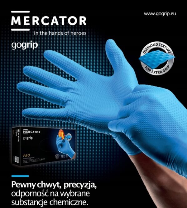 ΓΑΝΤΙΑ ΝΙΤΡΙΛΙΟΥ MERCATOR GOGRIP ΣΕ ΜΑΥΡΟ ΧΡΩΜΑ SMALL (S) ΑΜΙΟ - 50 ΤΕΜ. - Image 2