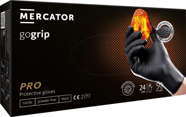 ALL IN POINT ΓΑΝΤΙΑ ΝΙΤΡΙΛΙΟΥ MERCATOR GOGRIP ΣΕ ΜΑΥΡΟ ΧΡΩΜΑ X-LARGE (XL) ΑΜΙΟ - 50 ΤΕΜ. - AIN-181890 LEFKELIS.GR