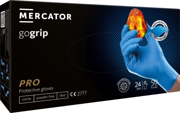 ALL IN POINT ΓΑΝΤΙΑ ΝΙΤΡΙΛΙΟΥ MERCATOR GOGRIP ΣΕ ΜΠΛΕ ΧΡΩΜΑ MEDIUM (M) ΑΜΙΟ - 50 ΤΕΜ. - AIN-181907 LEFKELIS.GR