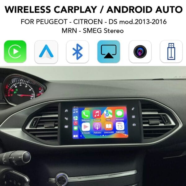 AIN-98595 - Digital iQ - DIGITAL IQ PG 256 CPAA (CARPLAY / ANDROID AUTO BOX for PEUGEOT - CITROEN - DS mod. 2013-2016) - ALL IN POINT - LEFKELIS.GR