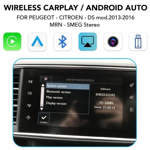 DIGITAL IQ PG 256 CPAA (CARPLAY / ANDROID AUTO BOX for PEUGEOT - CITROEN - DS mod. 2013-2016) - Image 2