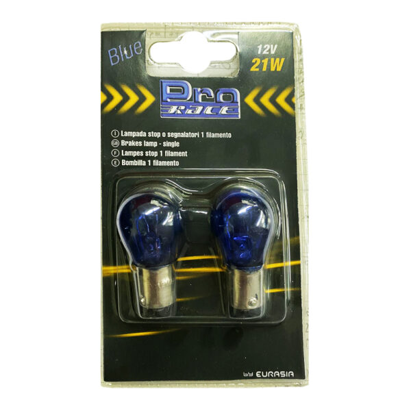 ALL IN POINT P21W 12V 21W BA15s ΜΟΝΟΠΟΛΙΚΟ ΜΠΛΕ BLUE DYED-GLASS 2ΤΕΜ. BLISTER - AIN-175317 LEFKELIS.GR