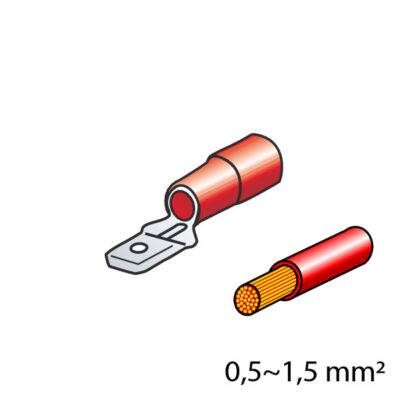 ALL IN POINT ΦΙΣΑΚΙΑ 6.3 x 0.8mm (10τμχ.) - AIN-5586 LEFKELIS.GR