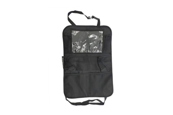 ΘΗΚΕΣ ΠΛΑΤΗΣ ΚΑΘΙΣΜΑΤΟΣ ORGANIZER ΜΑΥΡΟ ΜΕ ΘΗΚΗ TABLET 10'' ΚΑΙ 7 ΘΗΚΕΣ 61x41cm - Image 2