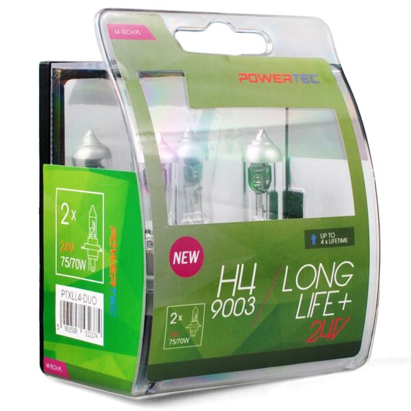 ALL IN POINT H4 24V 75/70W P43t POWERTEC LONG LIFE ΑΛΟΓΟΝΟΥ BLISTER 2ΤΕΜ. M-TECH - AIN-160874 LEFKELIS.GR