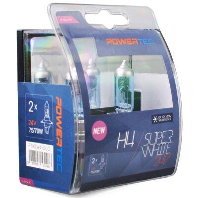 ALL IN POINT H4 24V 75/70W 3.450K P43t POWERTECK SUPERWHITE BLISTER 2ΤΕΜ. M-TECH - AIN-160880 LEFKELIS.GR