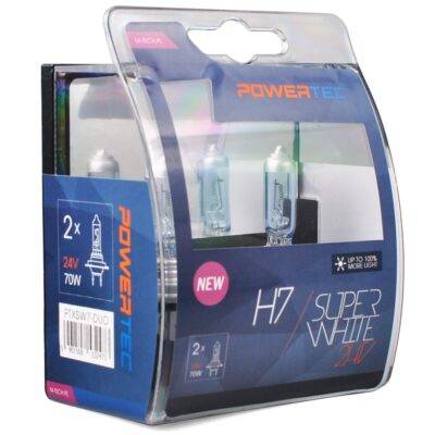 ALL IN POINT H7 24V 70W 3.450K PX26d POWERTECK SUPERWHITE BLISTER 2ΤΕΜ. M-TECH - AIN-160881 LEFKELIS.GR