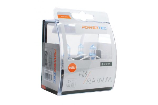 ALL IN POINT H3 12V 55W 3.250K +130% PK22s POWERTECK PLATINUM 2ΤΕΜ. M-TECH - AIN-141410 iluma.GR