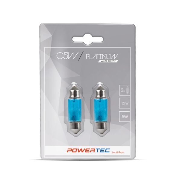 ALL IN POINT ΛΑΜΠΑΚΙΑ ΠΛΑΦΟΝΙΕΡΑΣ C5W 12V 5W 36x11mm SV8.5-8 WHITE EFFECT POWERTEC PLATINUM M-TECH - 2 ΤΕΜ - AIN-183486 LEFKELIS.GR