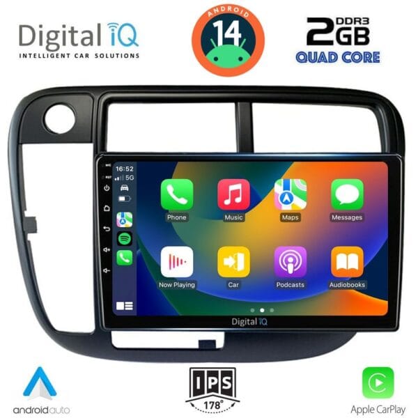 DIGITAL IQ RSB 1186_CPA CLIMA (9inc) MULTIMEDIA TABLET for HONDA CIVIC mod. 1995-2001 - Image 2