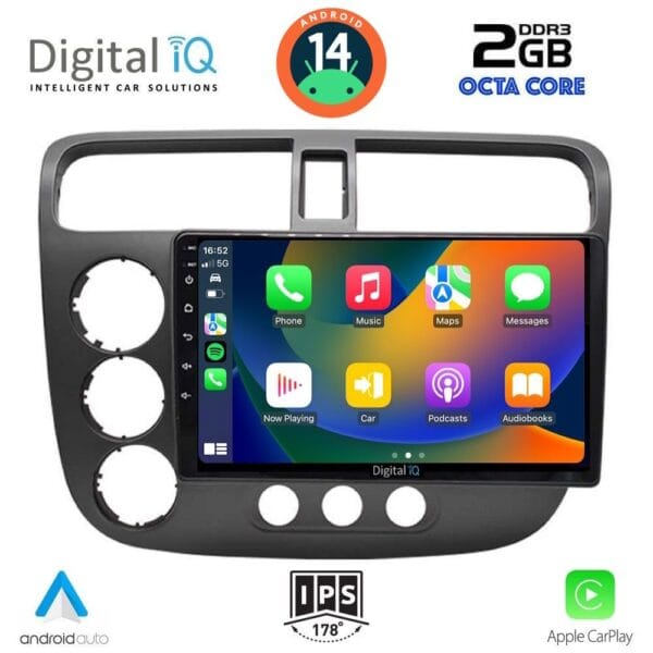 DIGITAL IQ RTG 4187_CPA (9inc) MULTIMEDIA TABLET for HONDA CIVIC 4D mod. 2001-2006 - Image 2