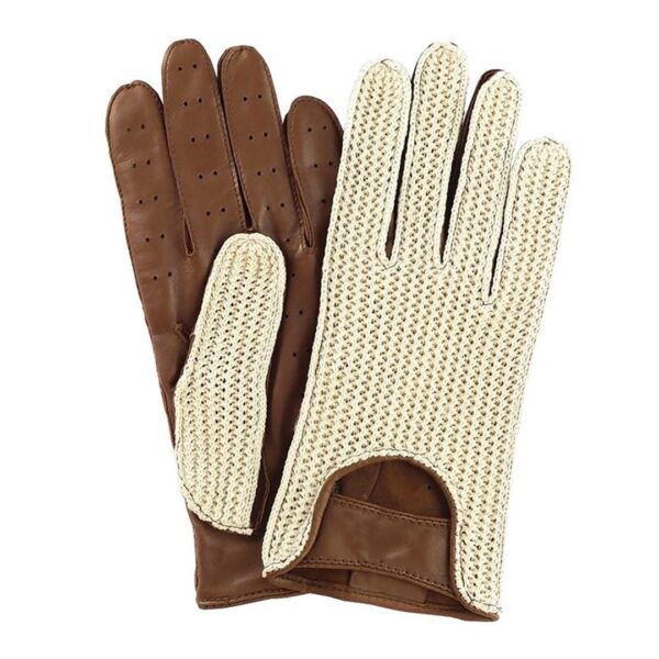 ALL IN POINT ΓΑΝΤΙΑ ΟΔΗΓΟΥ ΔΕΡΜΑΤΙΝΑ/ΠΛΕΚΤΑ ΚΑΦΕ (L) VINTAGE GLOVES - AIN-162582 iluma.GR