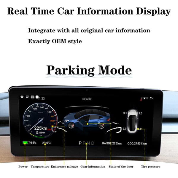 DIGITAL IQ DASH T009_CPA (9inc) DASHBOARD INSTRUMENT PANEL OEM for TESLA 3 & Y - Image 4