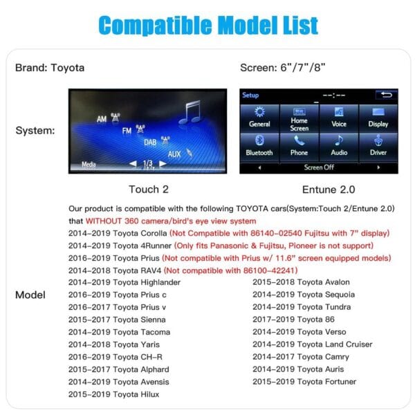 DIGITAL IQ TΥ 280 CPAA (CARPLAY / ANDROID AUTO BOX for TOYOTA mod.2014-2019 with Touch 2 & Entune 2 System) - Image 3