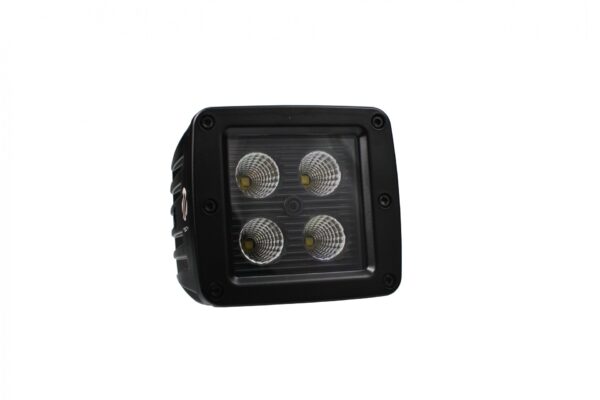 ΠΡΟΒΟΛΕΑΣ ΕΡΓΑΣΙΑΣ WORKING LAMPS 10-32V 20W 1100lm 4 x CREE LED ΤΕΤΡΑΓΩΝΟΣ 82 x 80 x 111 mm BLACK SERIES M-TECH -1ΤΕΜ - Image 2