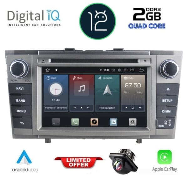 AIN-21293 - Digital iQ - DIGITAL IQ X427_GPS (7'' DVD) MULTIMEDIA  for  TOYOTA AVENSIS mod. 2009-2016 - ALL IN POINT - LEFKELIS.GR