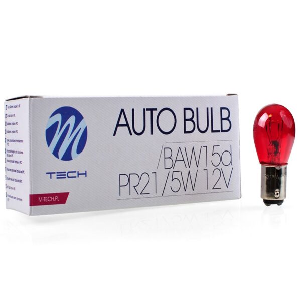PR21/5W 12V BAW15d 21/5W ΚΟΚΚΙΝΟ (ΔΙΠΟΛΙΚΟ) ΠΑΡΑΚΕΝΤΡΟ STANDARD 10ΤΕΜ. M-TECH - Image 2