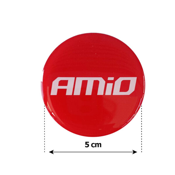 AMiO ΑΥΤΟΚΟΛΛΗΤΑ ΖΑΝΤΩΝ 5 cm ΛΕΥΚΟ/ΚΟΚΚΙΝΟ ΣΜΑΛΤΟΥ - 4 ΤΕΜ. - Image 2