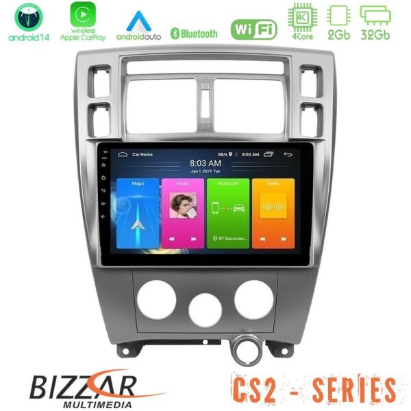 Bizzar CS2 Series 4Core Android14 2+32GB Hyundai Tucson Navigation Multimedia Tablet 10" Με Carplay & Android Auto