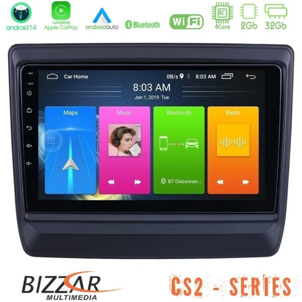 Bizzar CS2 Series 4Core Android14 2+32GB Isuzu D-MAX 2020-2023 Navigation Multimedia Tablet 9" Με Carplay & Android Auto