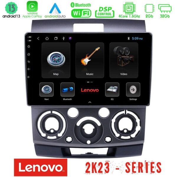Lenovo Car Pad Ford Ranger/Mazda BT50 4Core Android 13 2+32GB Navigation Multimedia Tablet 9"