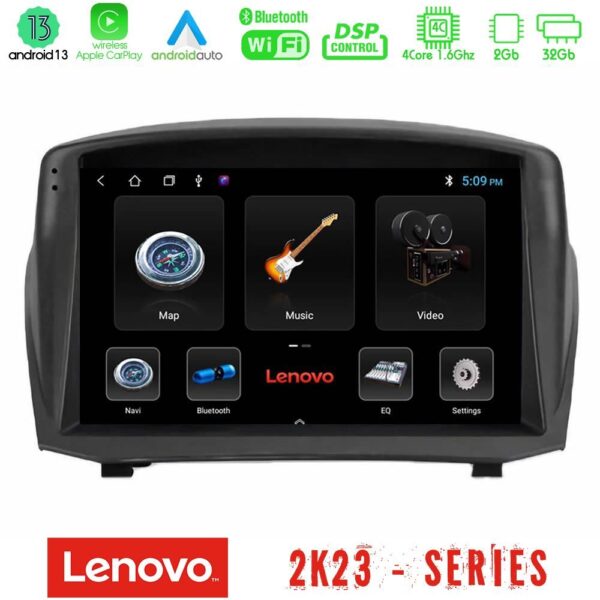 Lenovo Car Pad Ford Fiesta 2008-2016 4core Android 13 2+32GB Navigation Multimedia Tablet 9" (Oem Style)