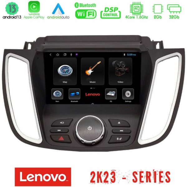 Lenovo Car Pad Ford Kuga/C-Max 2013-2019 4core Android 13 2+32GB Navigation Multimedia Tablet 9"