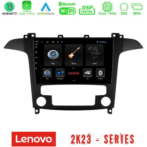 Lenovo Car Pad Ford S-Max 2006-2012 4Core Android 13 2+32GB Navigation Multimedia Tablet 9" - Image 2